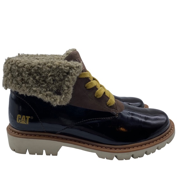 CAT Brand Brown Suede Leather Lace Up Winter Boot Size 7 - Picture 3 of 12